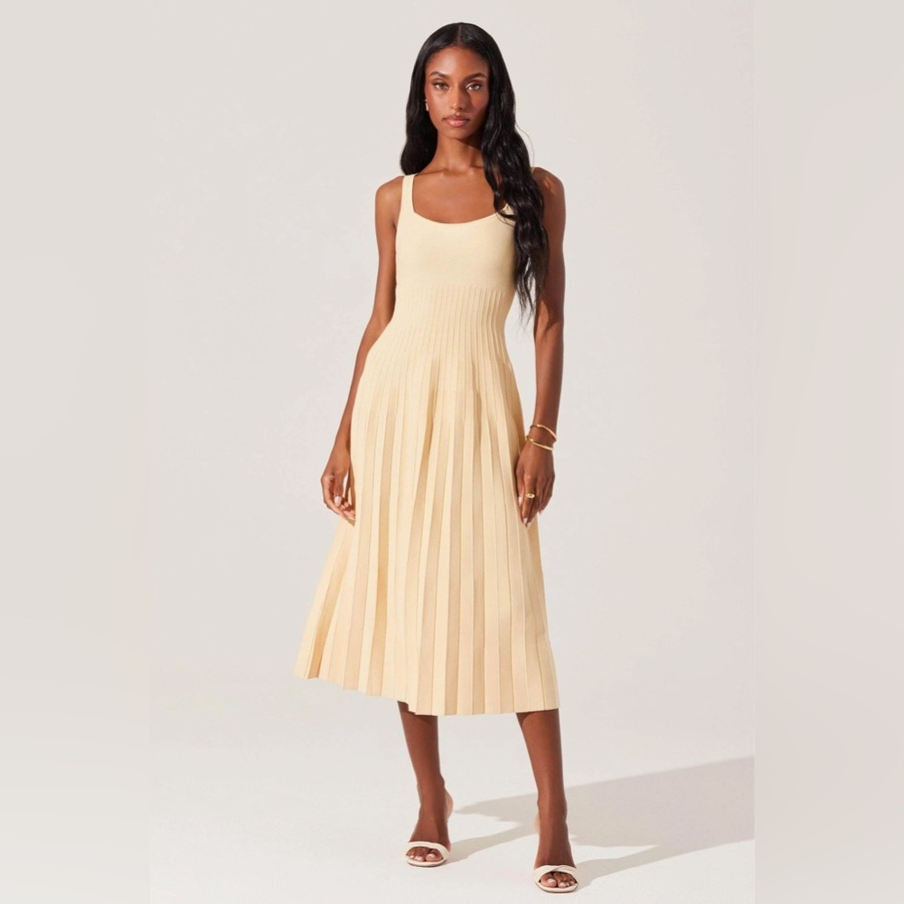 Aylin Pleated Midi Sweater Dress